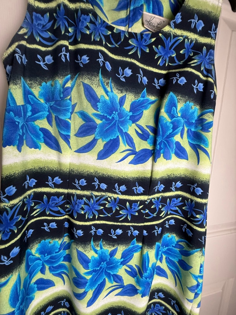 Green and Blue Floral Dress Size 6 Kathie Lee Collection - Picture 2 of 8